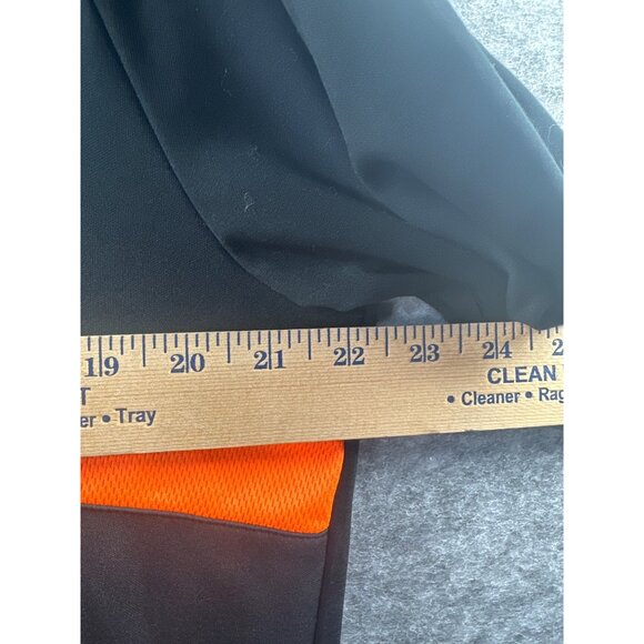 Nike Mens Large Dri-Fit Long Sleeve Pullover Shirt Black & Orange - Picture 5 of 7